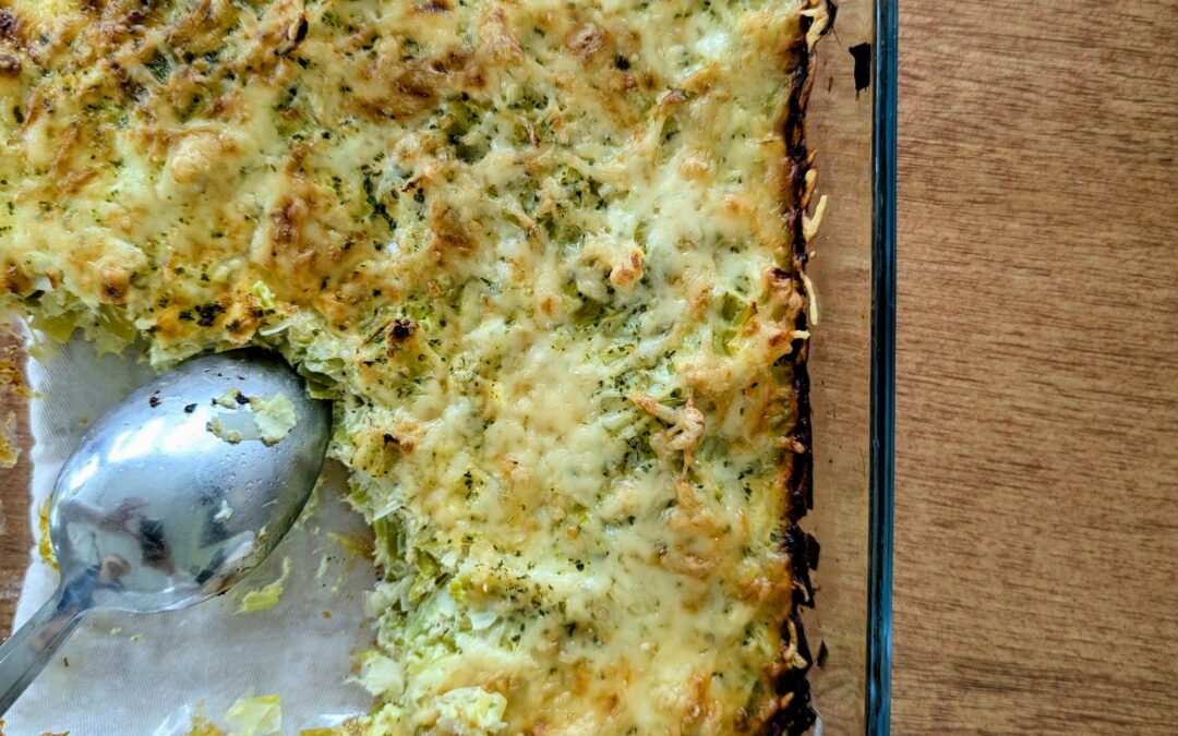 Gratin de poireaux léger