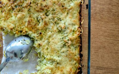 Gratin de poireaux léger